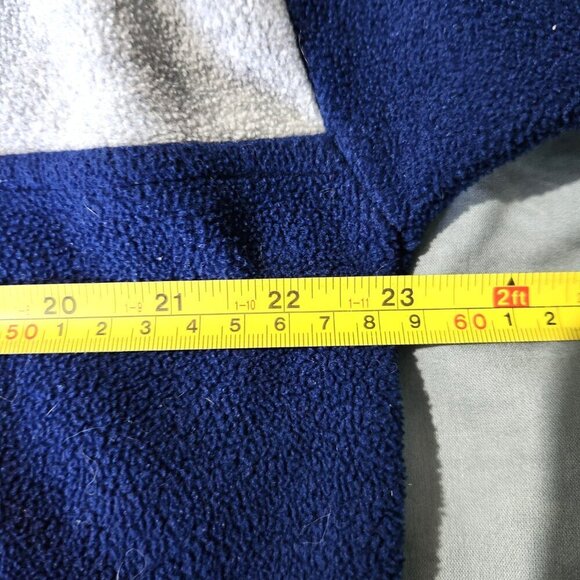 Tommy Hilfiger Fleece Sweater 1/4 Zip Colorblock Blue Red Grey Pullover - Picture 6 of 10